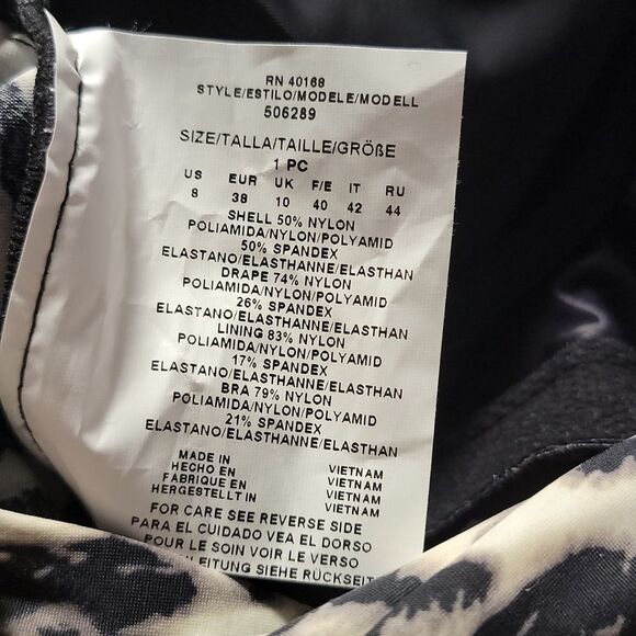 TrimShaper Women's Carmela leopard Underwire crossback one piece swimsuit size 8 - Picture 15 of 16